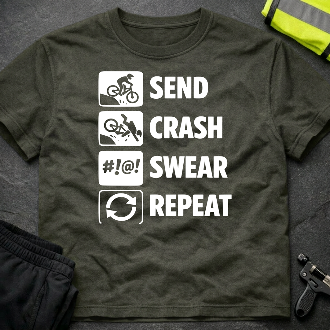 Send Crash Swear Repeat T-Shirt
