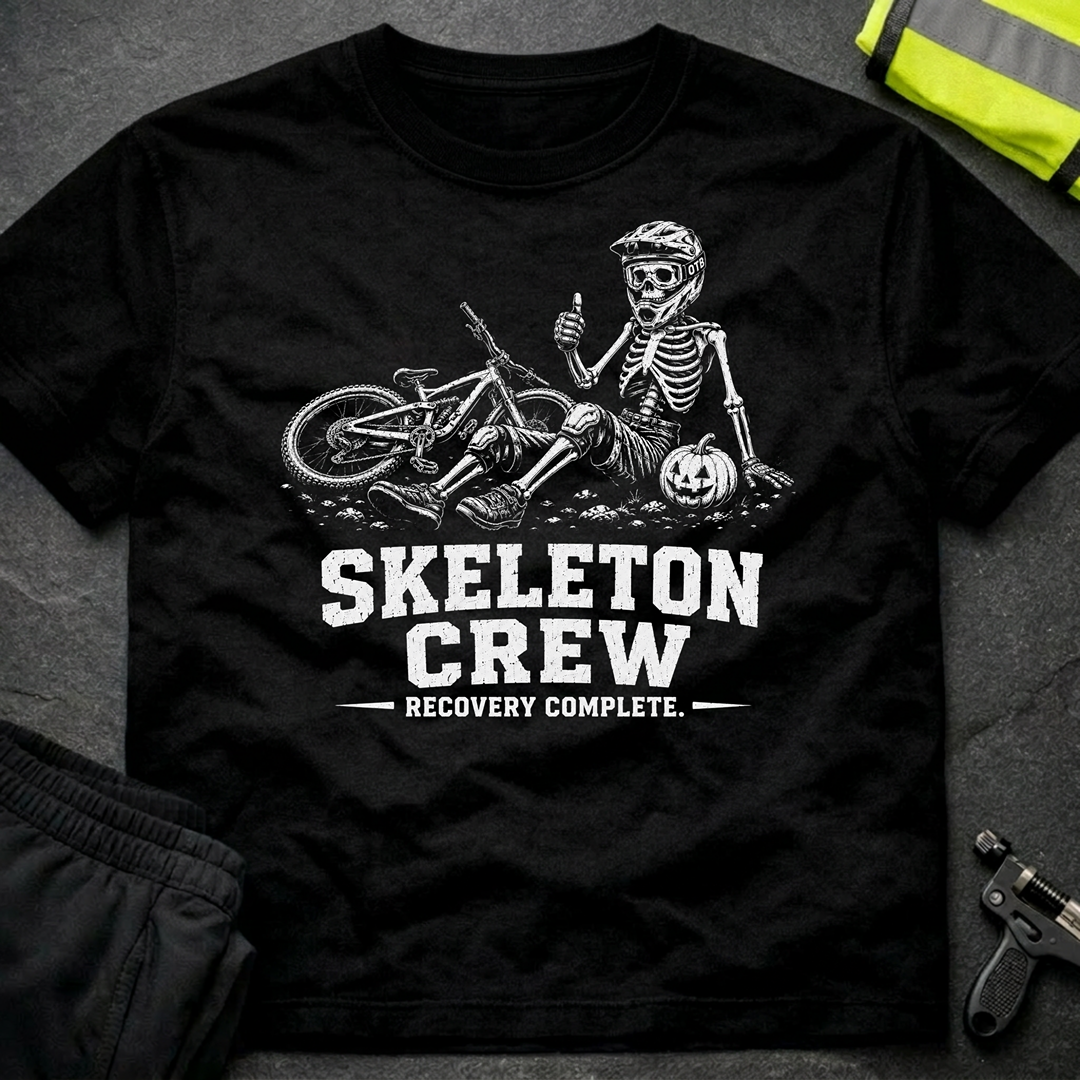Skeleton Crew bw Halloween T-Shirt