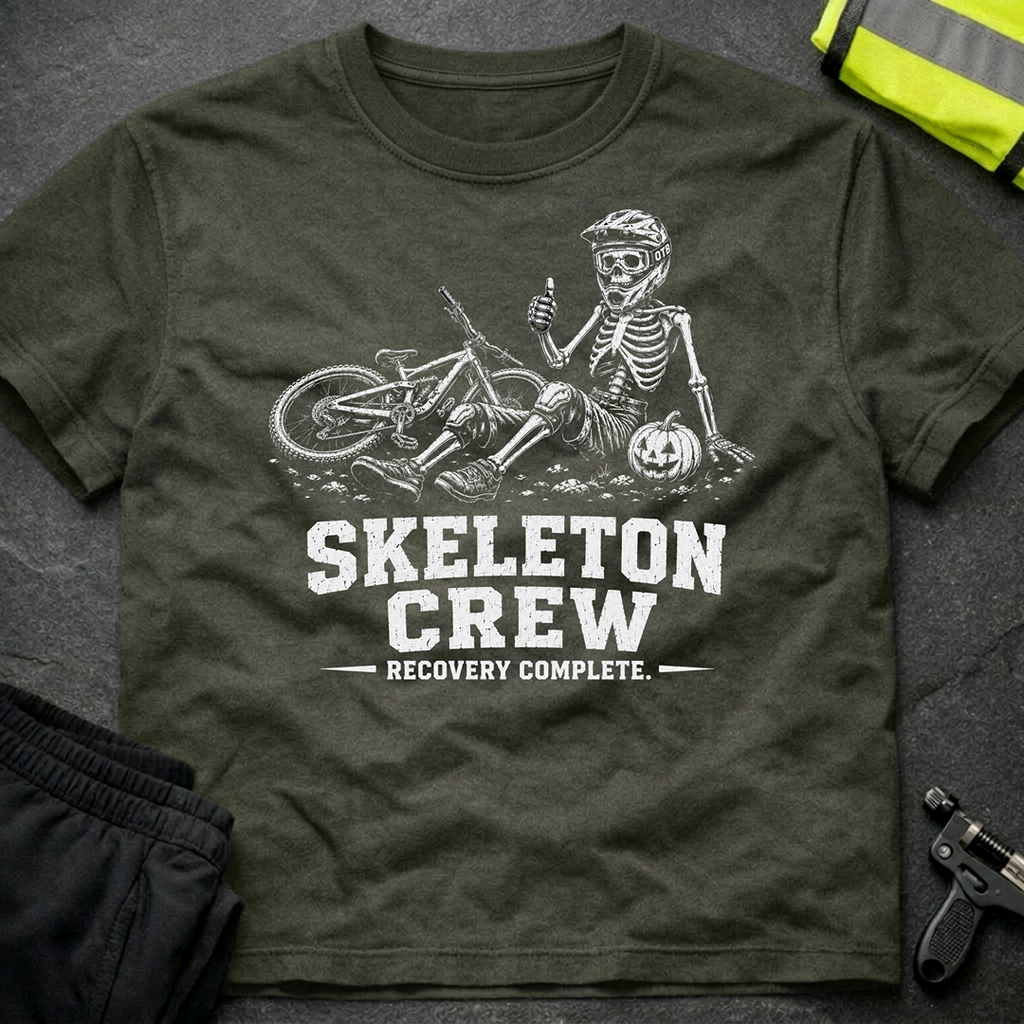 Skeleton Crew bw Halloween T-Shirt