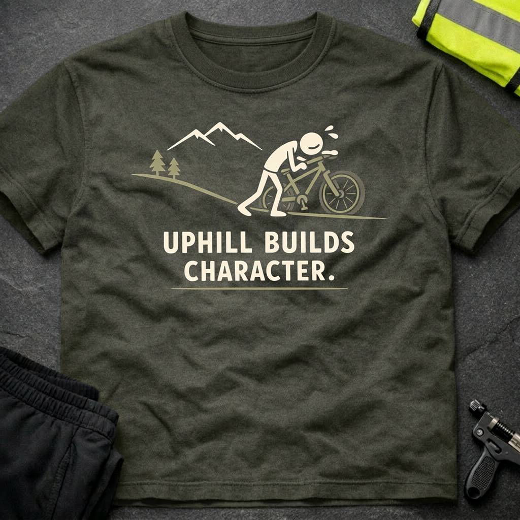 Uphill builds character T-Shirt