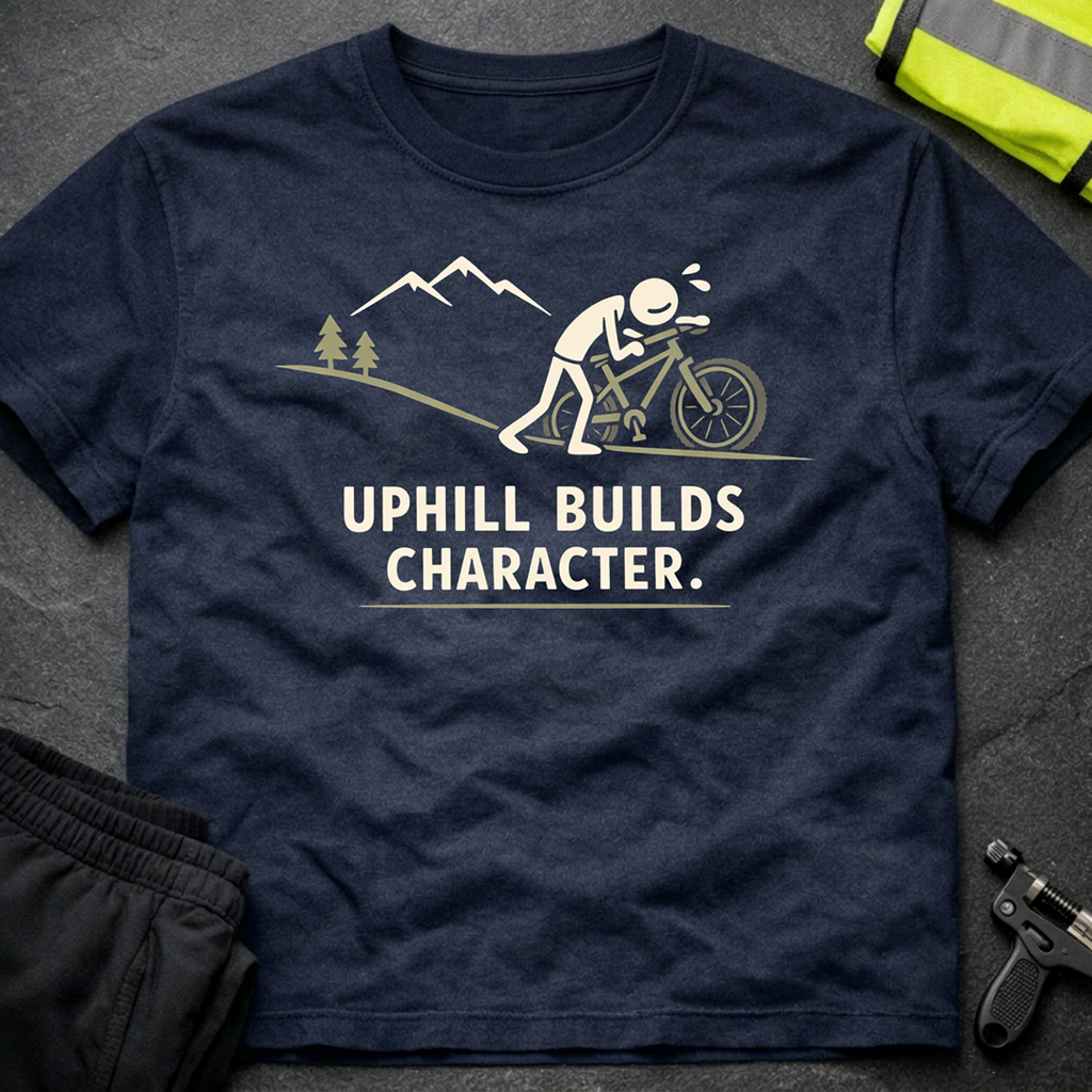 Uphill builds character T-Shirt