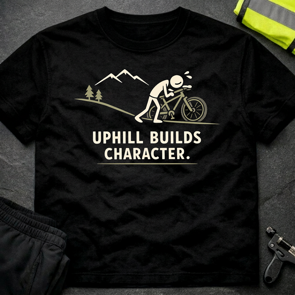 Uphill builds character T-Shirt